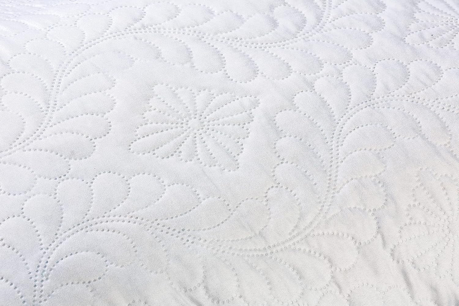 V.I.P. Meget vigtig pude V.I.P. Memory Flake Pude Hvid Pude 45 X 75 cm Polyester Quiltet Betræk Super åndbar Blød Made in Italy Naty Shop Standard Puder