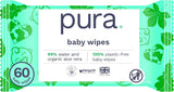 Miljøvenlige engangsbabyservietter til følsom babyhud 70 servietter (1 pakke) 99 % vand 100 % plastikfri til følsom hud Eksemtilbøjelig nyfødt biologisk nedbrydelig vegansk