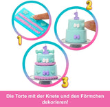 Barbie-festdukke uden æske og tilbehør Fødselsdagskæledyrsserie 10 overraskelsesfeststjernesæt inklusive farveskiftende effekt og kagepynt JFG72