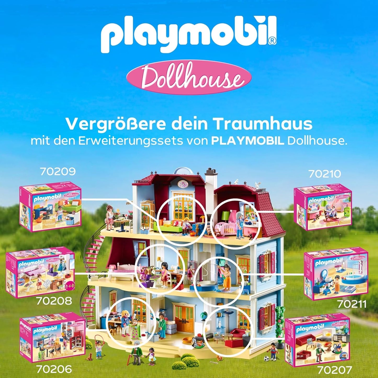 PLAYMOBIL Dukkehus 70209 Ungdomsværelse med pigefigur og tilbehør, alderen 4+