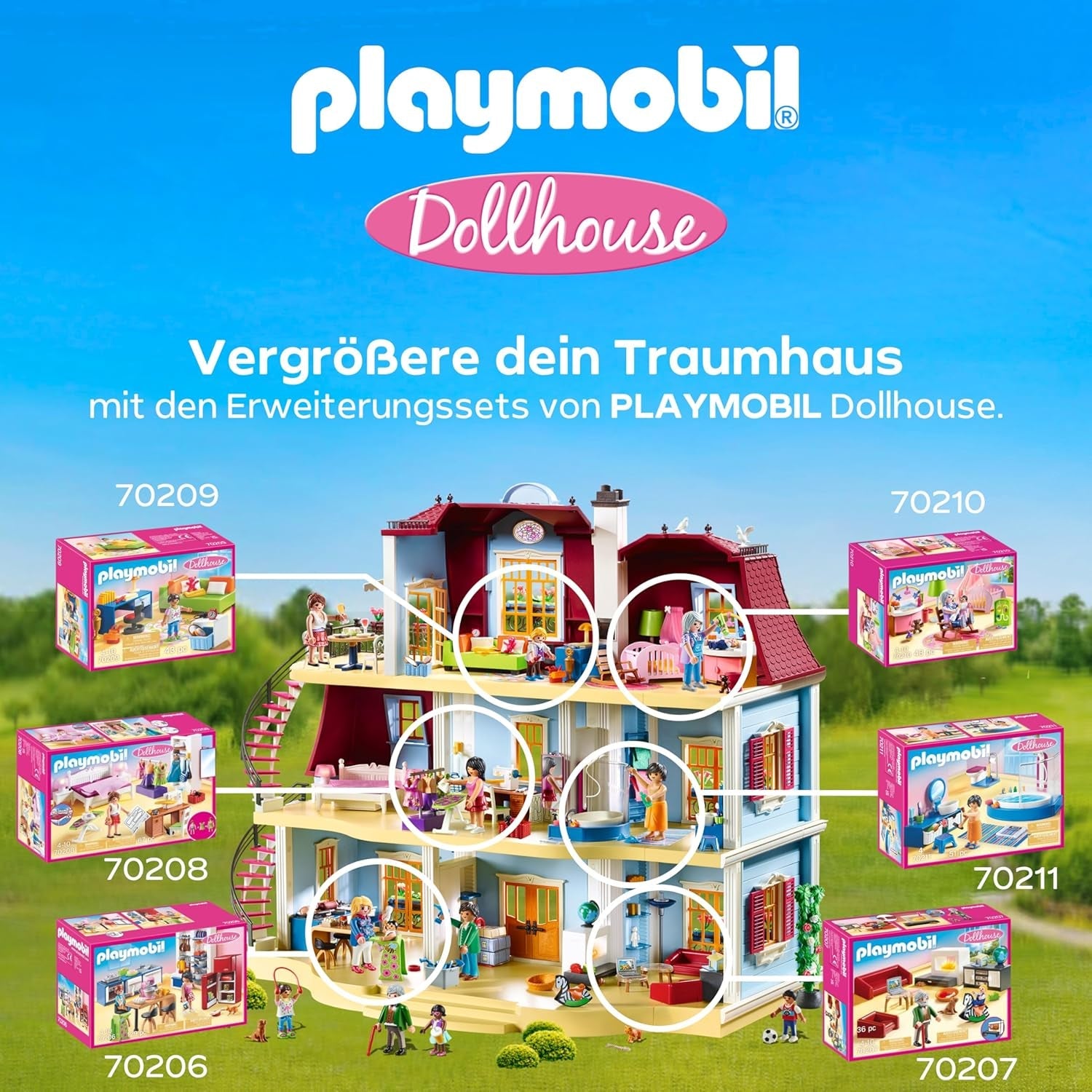 PLAYMOBIL Dukkehus 70209 Ungdomsværelse med pigefigur og tilbehør, alderen 4+