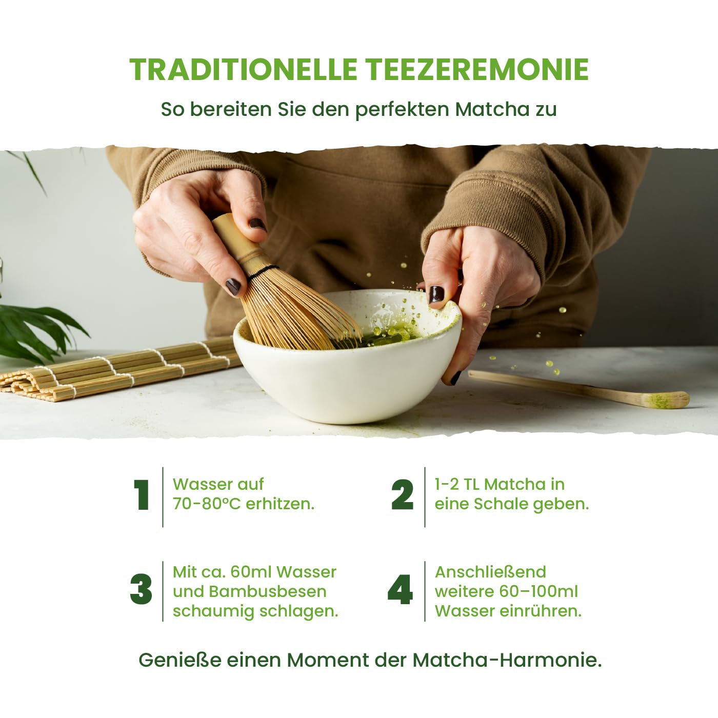 Monte Nativo Ceremonial Matcha Powder (40g) - perfekt til matcha te, lattes og smoothies - grøn te fra Japan - ceremoniel kvalitet, i metalæske - 100% ren, glutenfri, fint malet