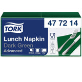 Tork 477840 Lime frokostservietter / 2-lags servietter til små måltider eller snacks / Avanceret kvalitet / 10 X 200 (2000) Papirservietter / 32,6 X 33 cm (L X B) / 1/4 fold