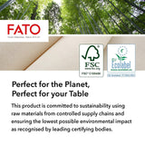 Fato - Naturlige 4-foldede engangspapirservietter, miljøvenlige, 40 stk., størrelse 38X38, 2-lags, 100 % genbrugspapir