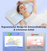 Memory Foam Nakkepude Ergonomisk ortopædisk pude til nakke- og skuldersmerter - Kølende sovepude til side-, ryg- og mavesove med nakkestøtte Cervikal ortopædiske puder Naty Shop