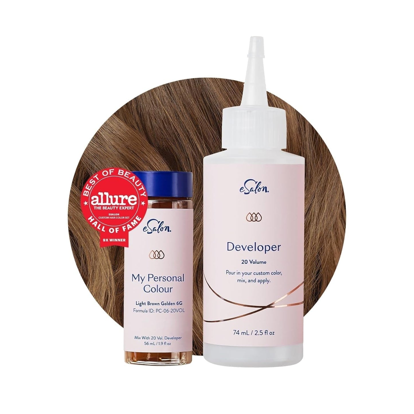 Permanent hårfarvesæt 100 % grå dækning Hjemmefarvning 0 % Ammoniak Hårfarver Multidimensionelle hårfarver Professionelle hårfarver Naty Shop Hårfarve Lysebrun Guld 6G
