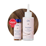 Permanent hårfarvesæt 100 % grå dækning Hjemmefarvning 0 % Ammoniak Hårfarver Multidimensionelle hårfarver Professionelle hårfarver Naty Shop Hårfarve Lysebrun Guld 6G