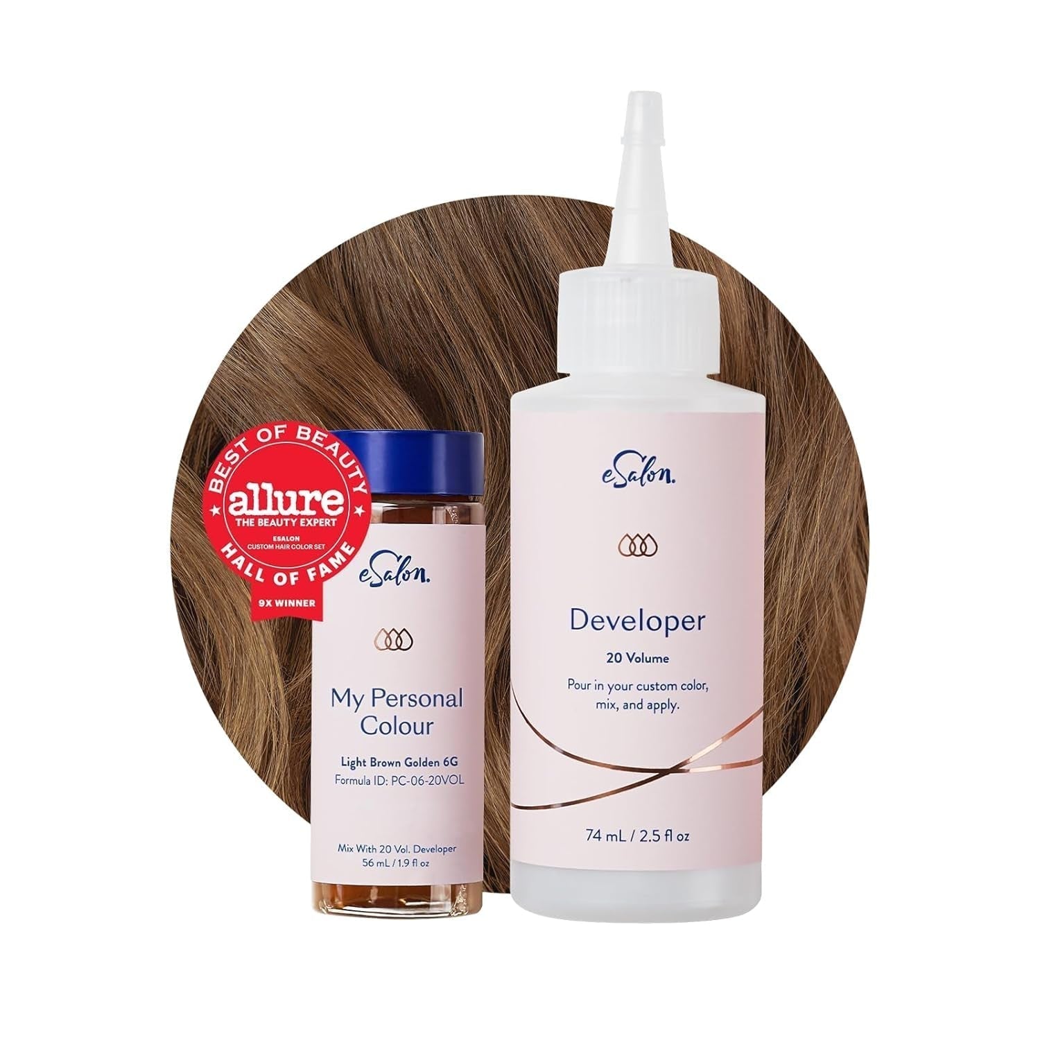 Permanent hårfarvesæt 100 % grå dækning Hjemmefarvning 0 % Ammoniak Hårfarver Multidimensionelle hårfarver Professionelle hårfarver Naty Shop Hårfarve Lysebrun Guld 6G