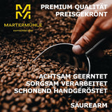 Kaffebønner Martermühle Guatemala 1 kg stærke | arabisk | Smag: Hasselnødder, Lette krydderier, Chokolade med druer | Let ristede hele kaffebønner, Lav surhedsgrad