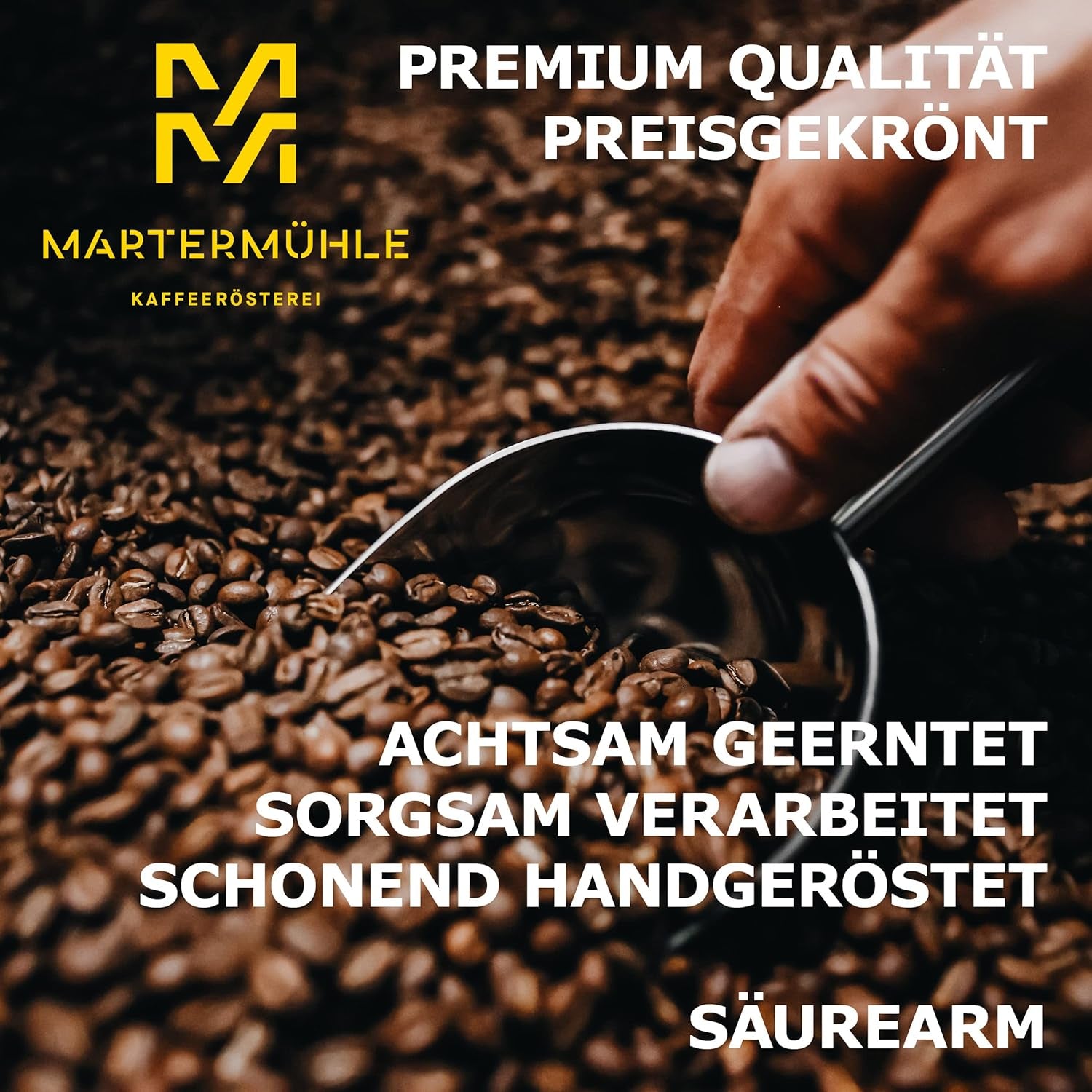 Martermühle Peru Bio Kaffeebohnen 1 kg mittelkräftig I Arabica I Aroma: Mælkechokolade, blomsternoter, nødder I Ganze Bio Kaffee-Bohnen schonend geröstet, säurearm