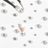 Beadsland 2500 stk Glas Nailart Strasssteine ​​​​Kristall Flatback Edelsteine ​​​​Runde, ​​Für Handwerk Gemischt 8 Größen SS4 ~ SS30 Mit Picking Pinzette Und Stift (Kristall Weiss)