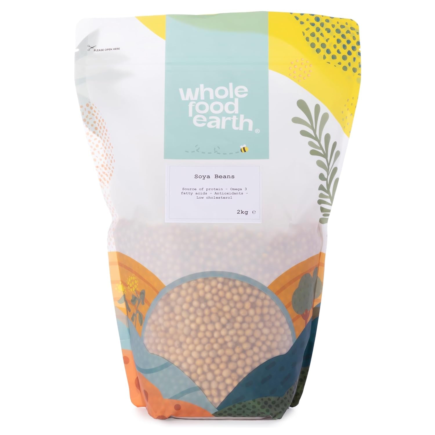 Wholefood jordsoja - ikke-GMO - naturlig - vegansk - mælkefri - uden tilsat sukker 1 kg