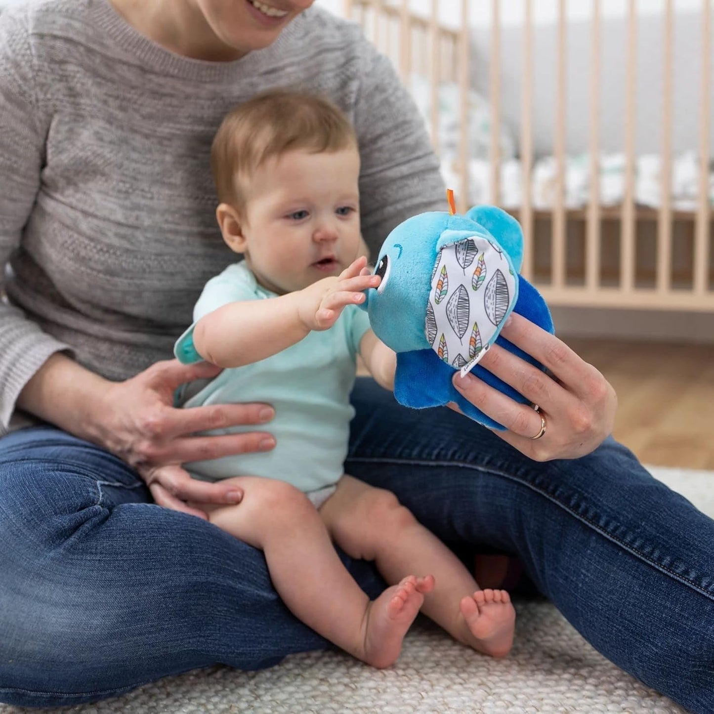 LAMAZE Elephant Puffaboo, nyfødt legetøj, sanselegetøj til baby, gave til nybagte forældre, udviklingslegetøj til 3 måneder drenge og piger, L27467 Babylegetøj Naty Shop