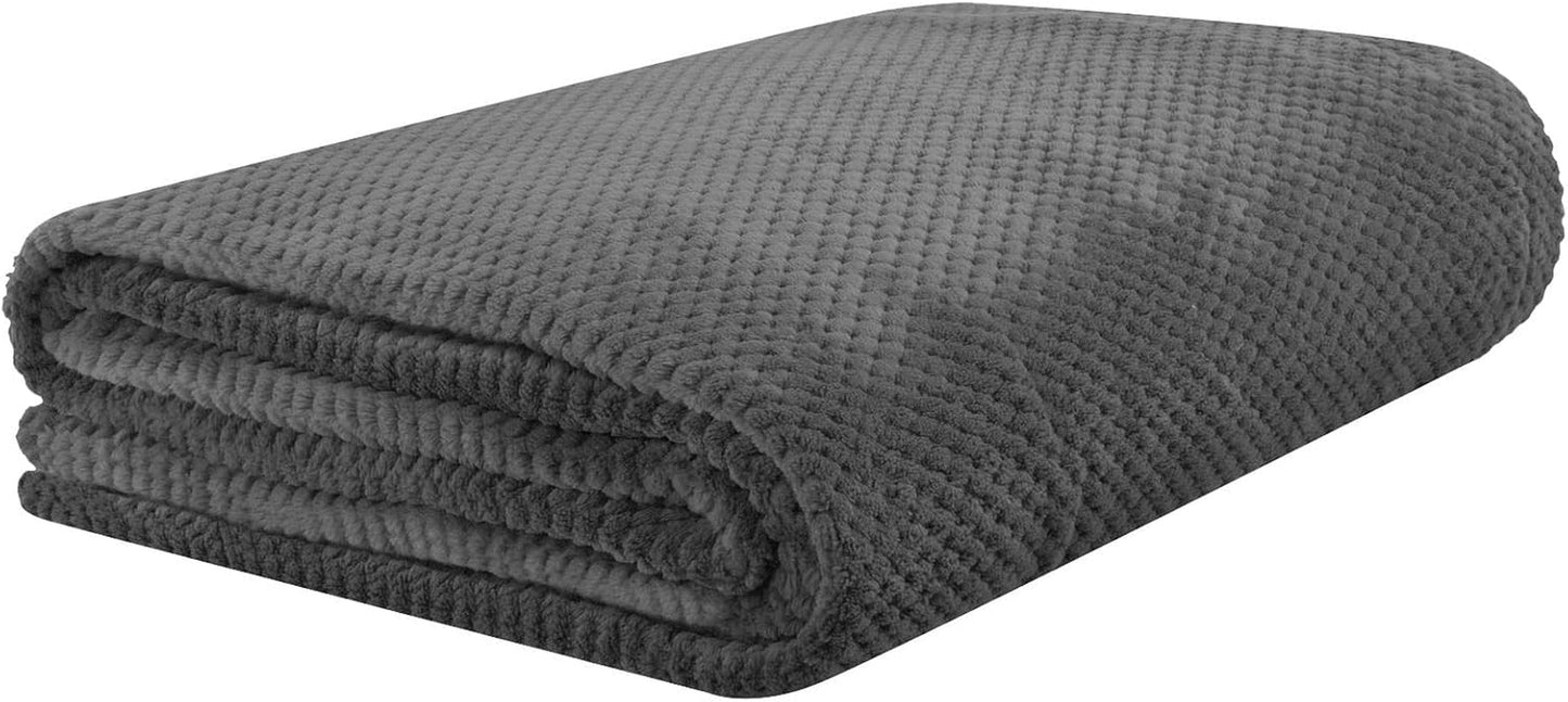 Sengetæppe HOMLA Noah 220 X 240 Cm - sengetæppe sofa komfortabelt tæppe - fluffy og blød - grå polyester Senge og tæpper Besuche den HOMLA-Store Standard titel