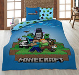 Minecraft klar til at overleve Børnesengetøjssæt Mikrofibersengetøj - Kids Naty Shop Standardtitel