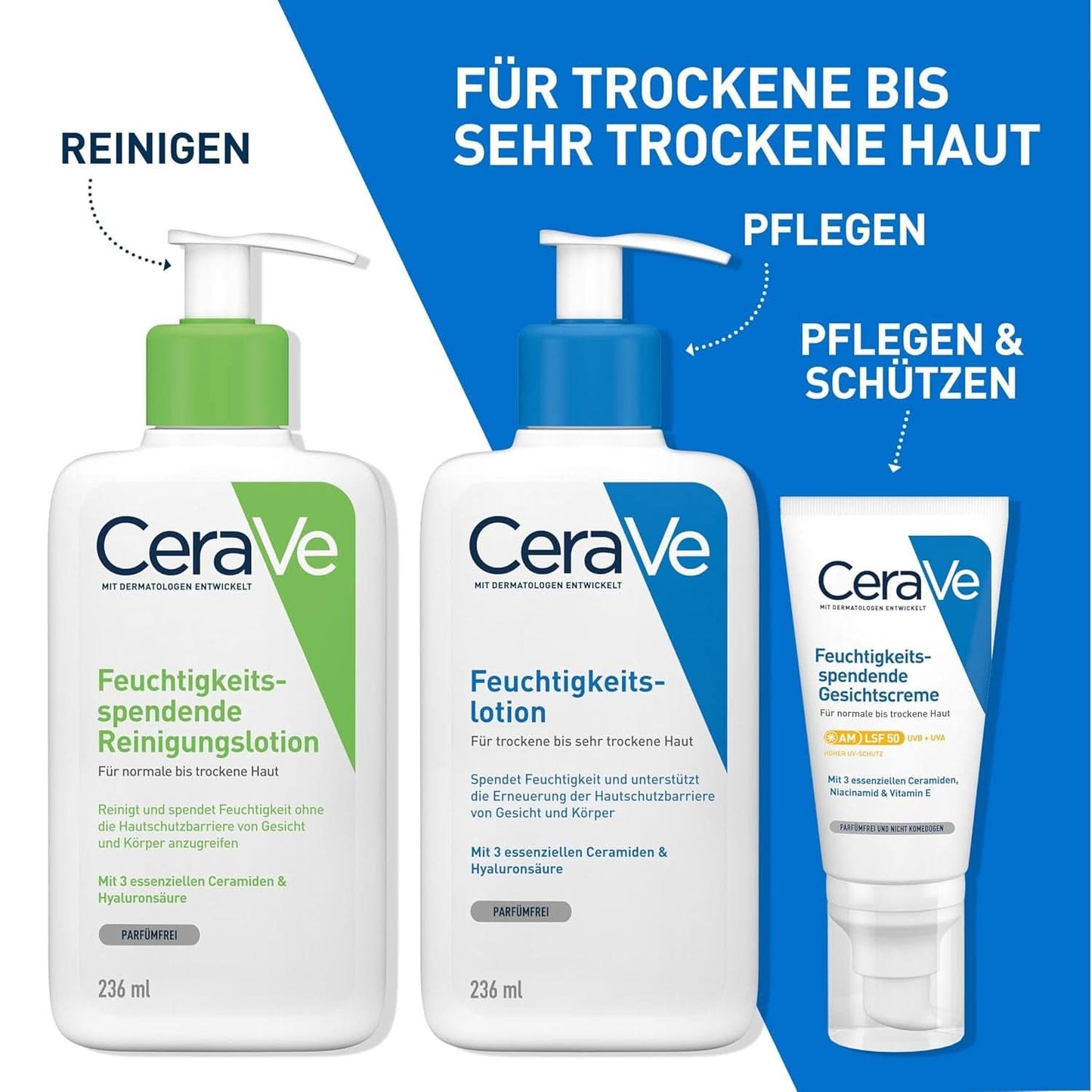 Cerave bodylotion med doseringspumpe, velegnet til atopisk dermatitis og tør eller meget tør hud, 236 ml Kosmetik og skønhed Naty Shop