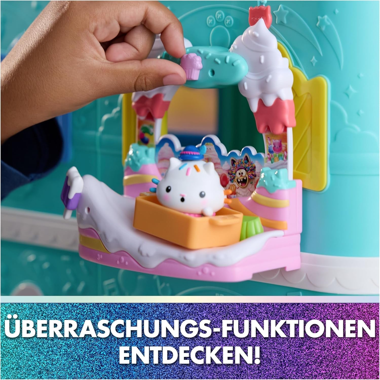 DREAMWORKS GABBY'S DOLLS HOUSE: THE MOVIE - Kuchi's Sweet Balcony Legesæt med dukkehusfigurer og tilbehør til børn fra 3 år og opefter