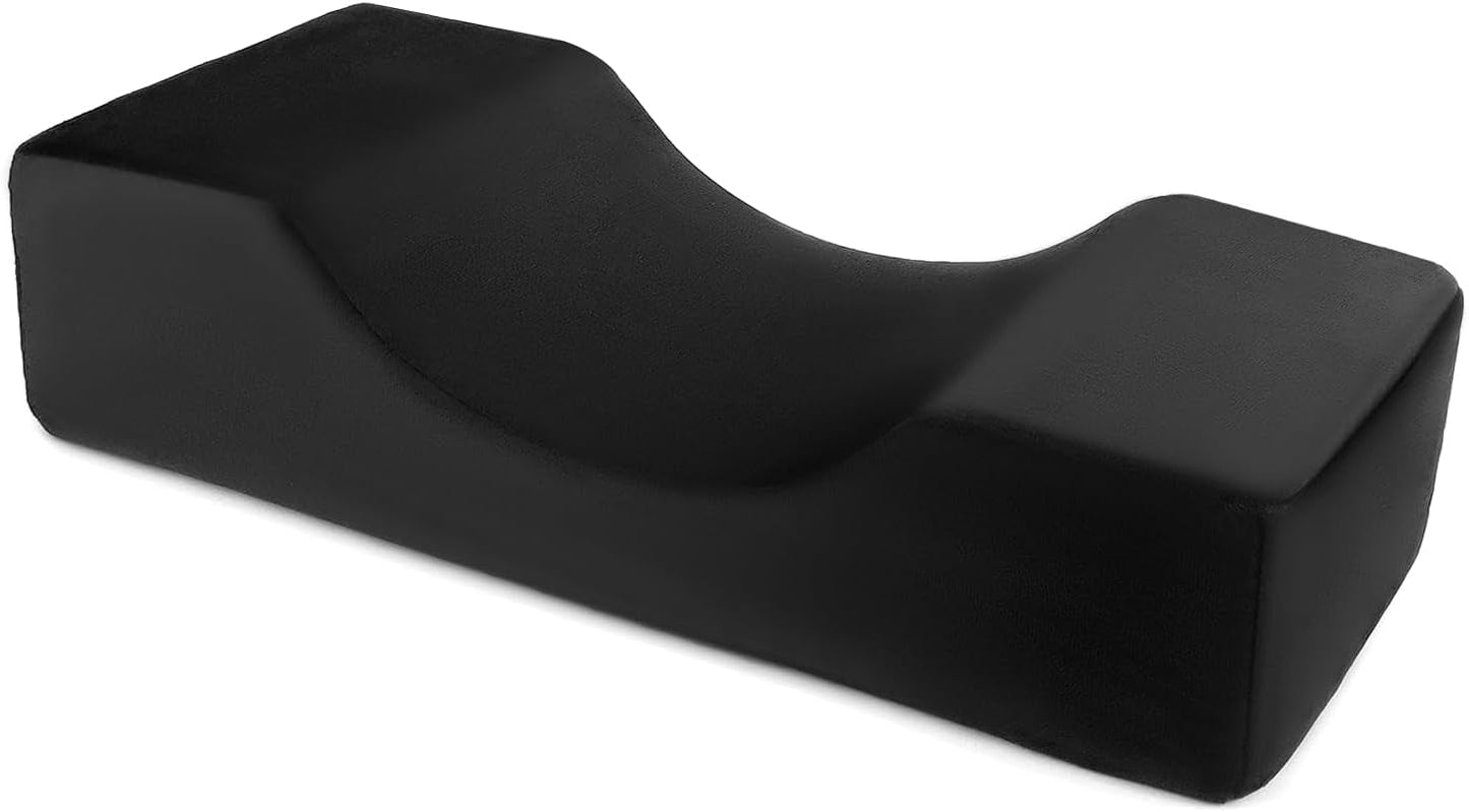 QWORK® Wimpernkissen, U-Förmiges Beauty Makeup Kissen, Ergonomisches Wimpernkissen Für Verlängerungen, Memory Foam Wimpernkissen Für Den Heimgebrauch Im Schönheitssalon (Schwarz) Cervical Ortopædiske Puder Naty Shop