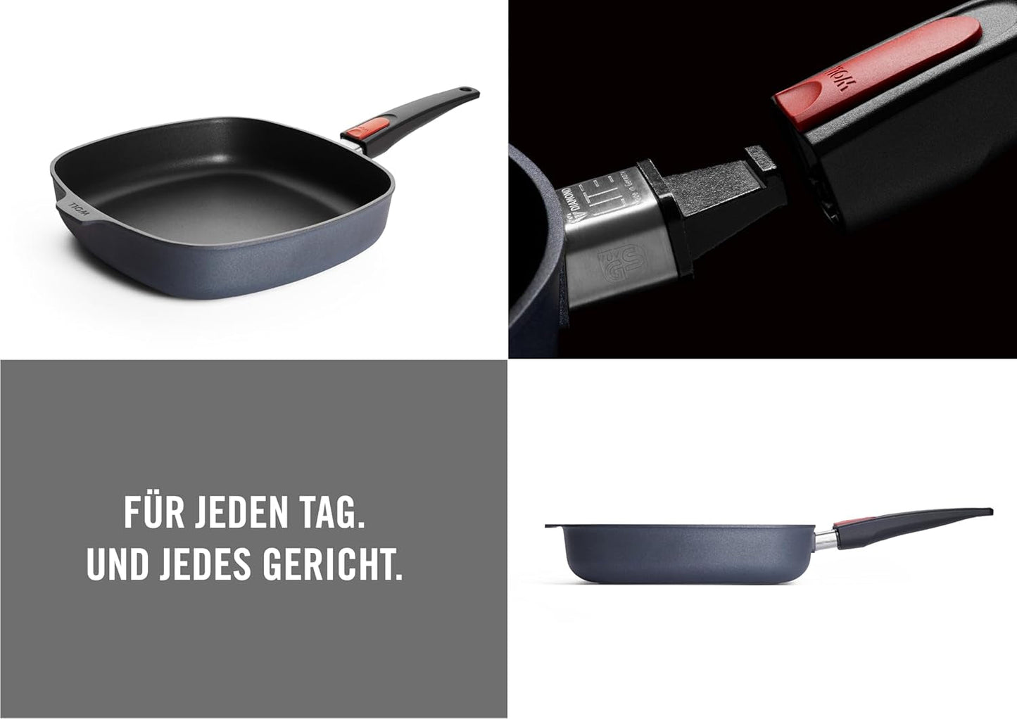 Woll Diamond Lite Firkantet pande, 6 Cm højde - uden induktion Gryder og pander Naty Shop