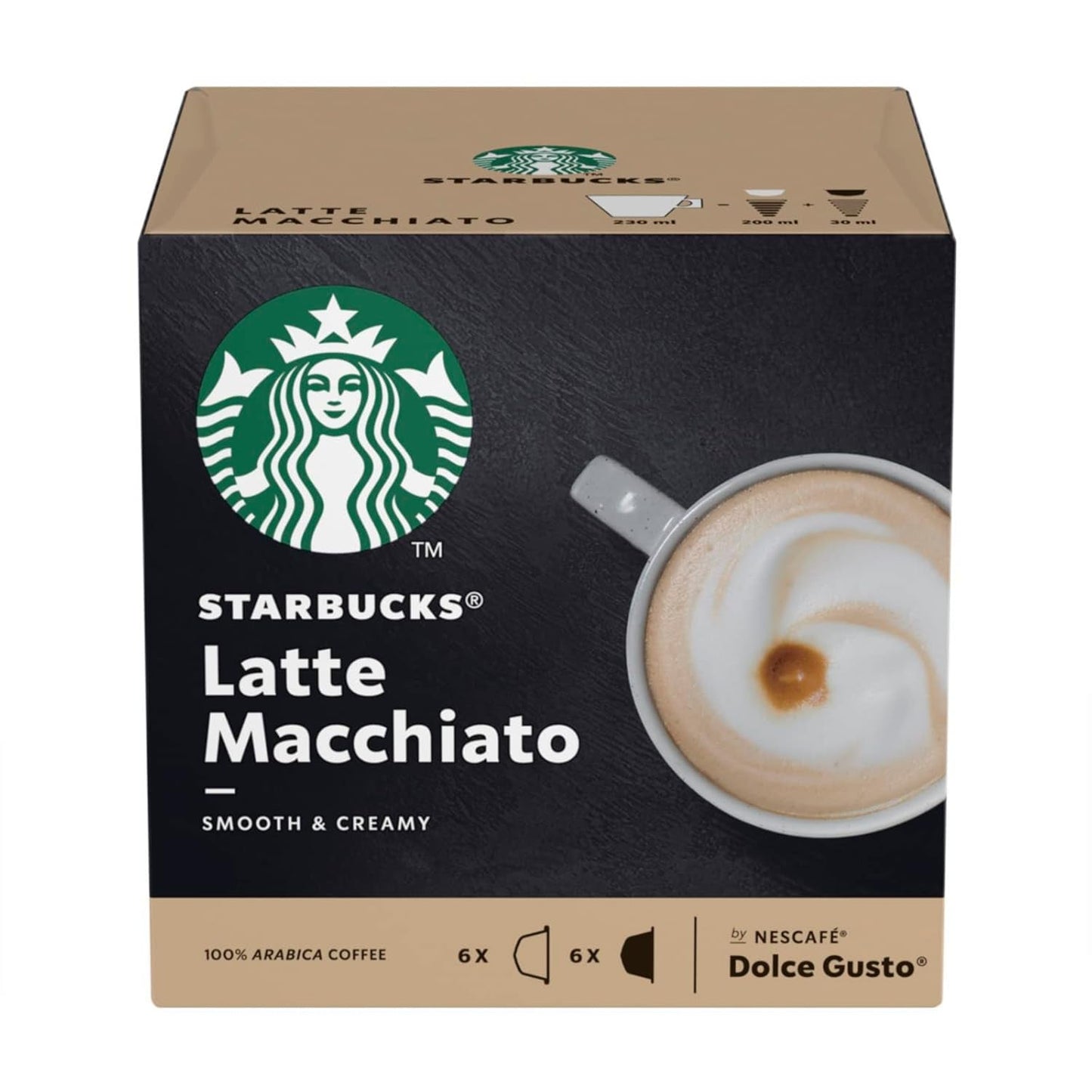 STARBUCKS Probierset, White Cup Variety Pack fra Nescafé Dolce Gusto Kaffeekapseln & Vanilla Macchiato fra Nescafé Dolce Gusto Kaffeekapseln 6 x 12 (72 Kapseln, 36 Portionen)
