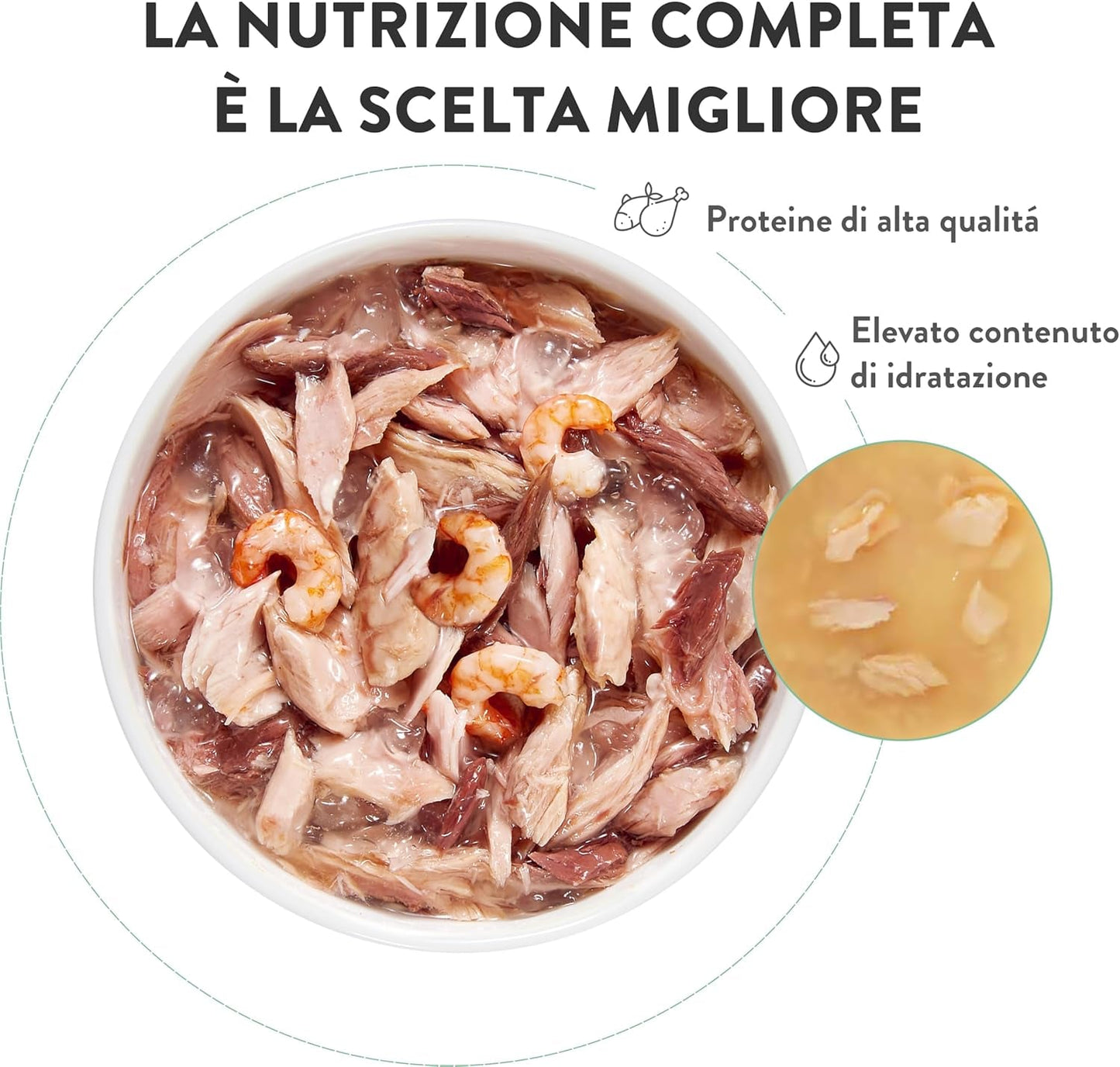 , Tun med blå fisk i gelé, komplet vådfoder til katte, i en pose, med yderligere vitaminer, 100% naturlig, 6 x 85 g