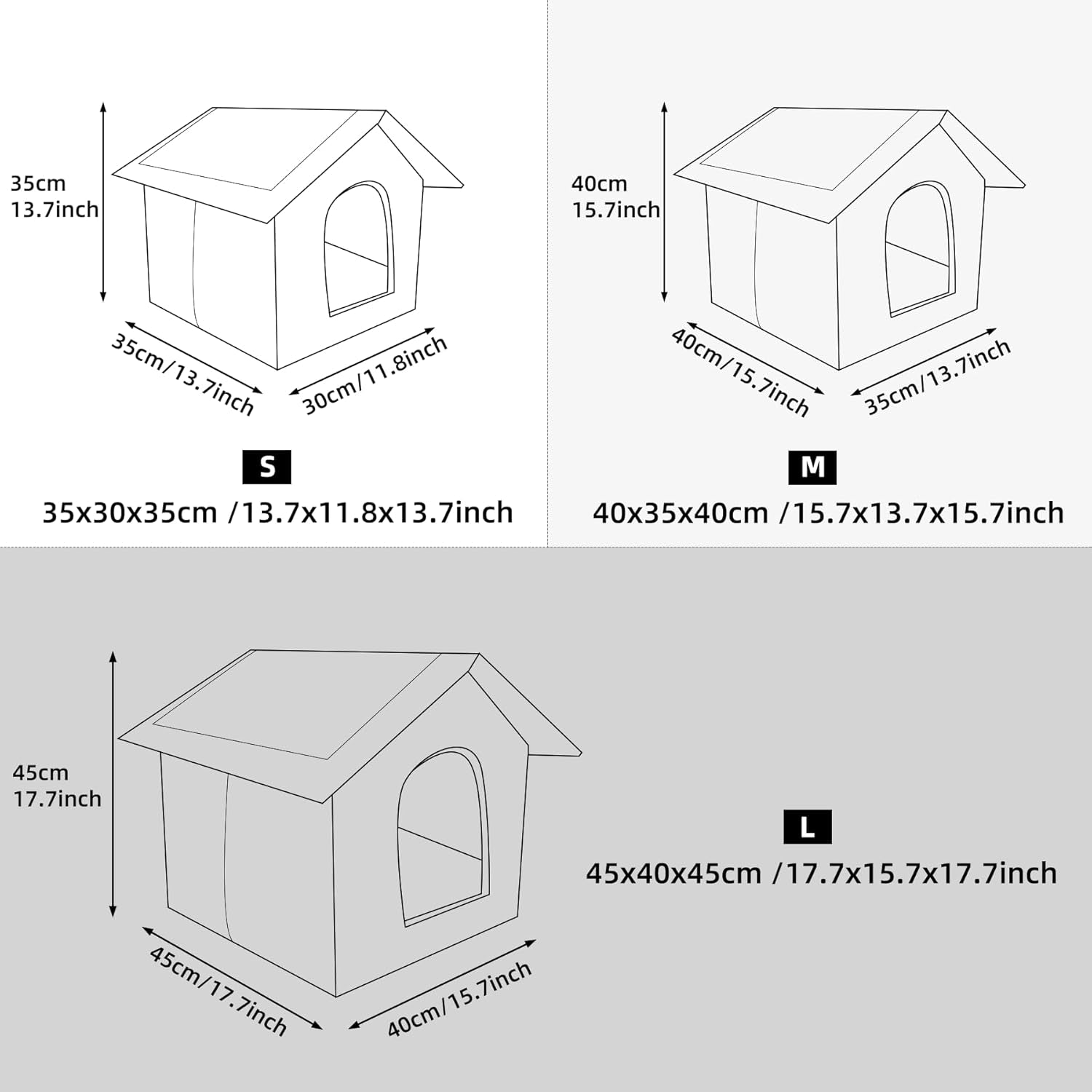Katzenhaus Für Draußen Winterfest Wasserdicht Wetterfester Katzenhöhle Haustierhaus mit Plüschkissen Varm Hundehöhle Waschbar Hundehaus Tierheim Für Streuner Haustiere 35x30x35cm