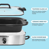 MST-5240SS Slow cooker, 3,3 liter, Rustfrit stål Slow Cooker Naty Shop
