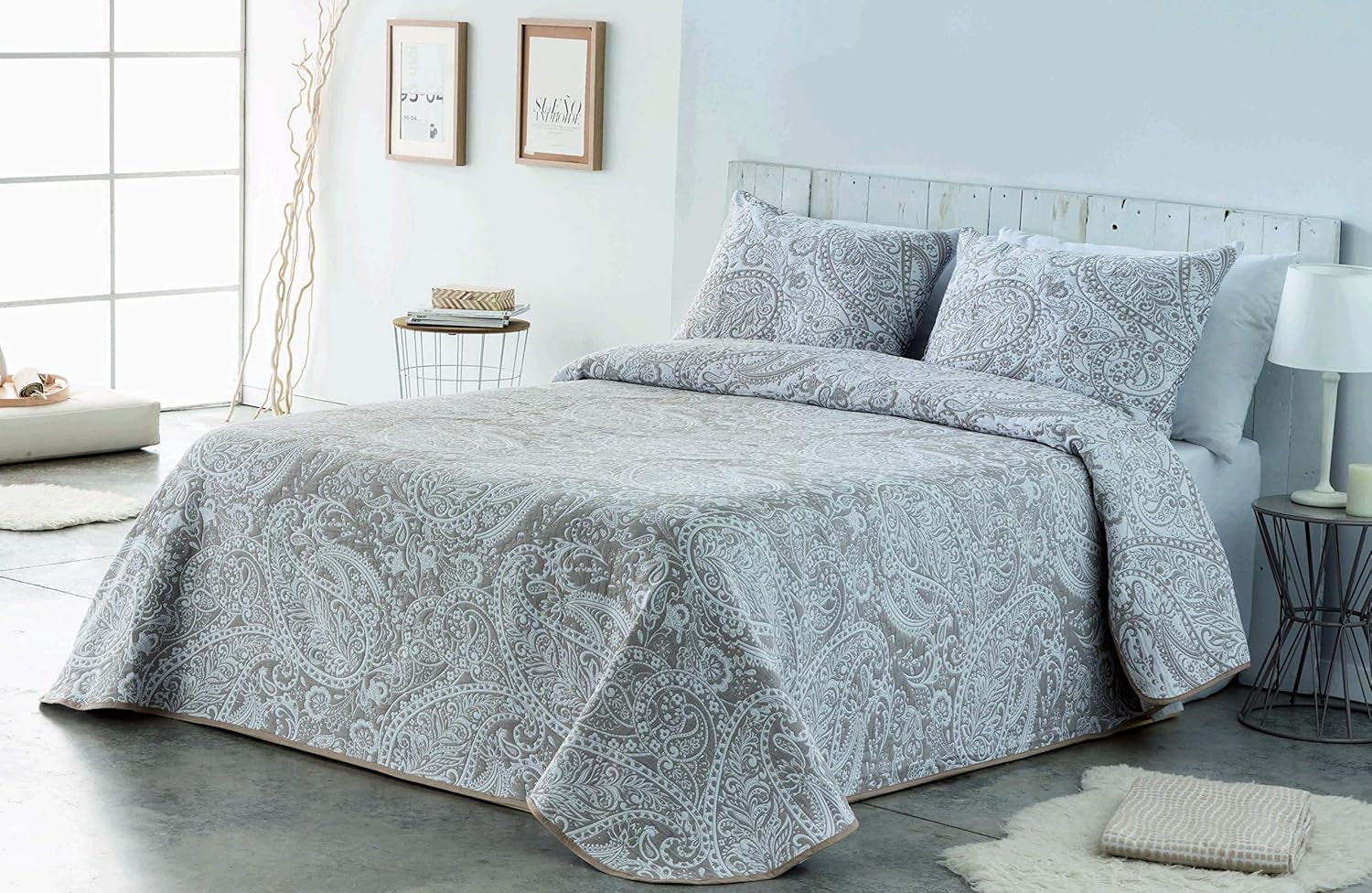 VIALMAN Let tæppe Sofia 29, Bomuld Polyester, Brun, Cama 135: 230 X 270 Cm Senge og tæpper Besuche den VIALMAN-Store Taupe 180 X 190 Cm