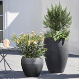 Scheurich Lineo, plastikkasse, sort granit, diameter 30 cm, højde 24,1 cm, volumen 11 l.