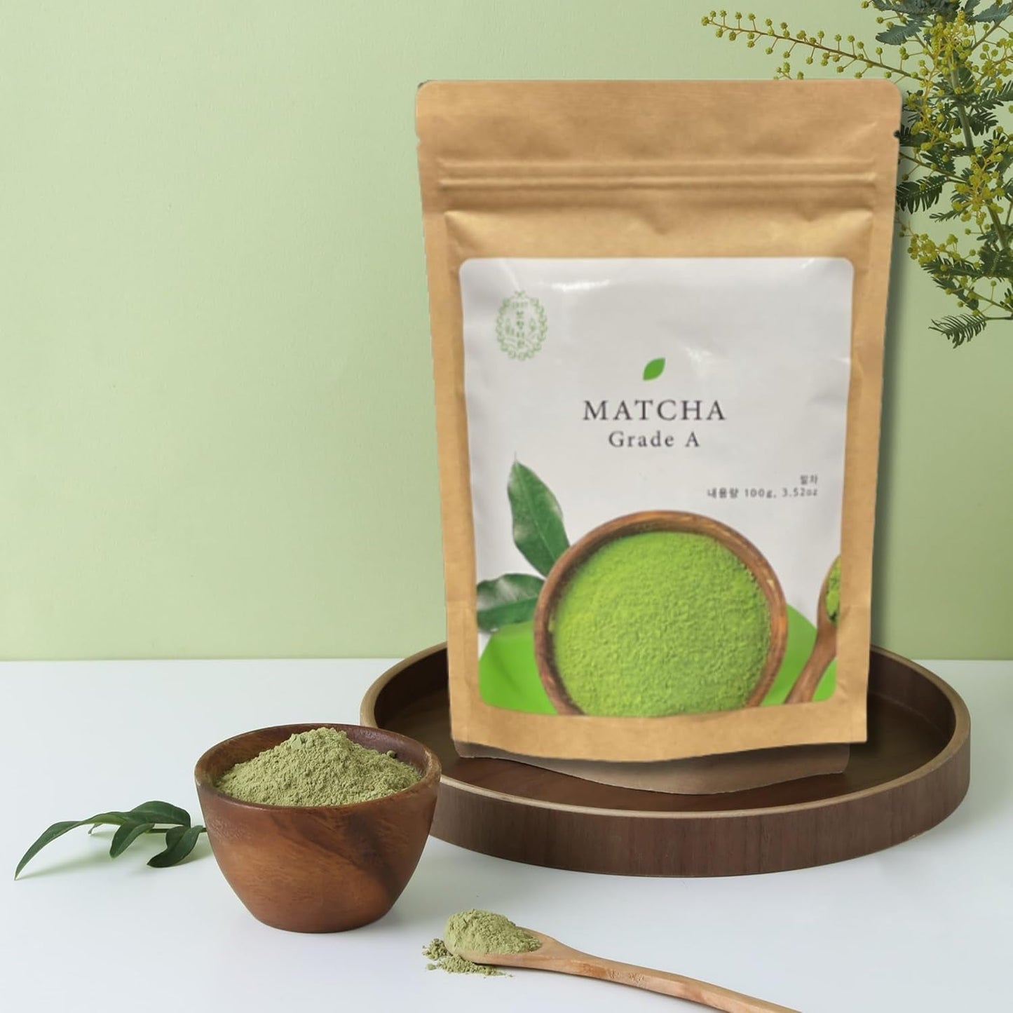 Bohyang Garden Matcha Powder 100g – Premium grøn te fra Sydkorea | Finmalet og traditionsrig | Til lattes, smoothies, bagning og personlig pleje ritualer | Matcha pulver i genlukkelig pose