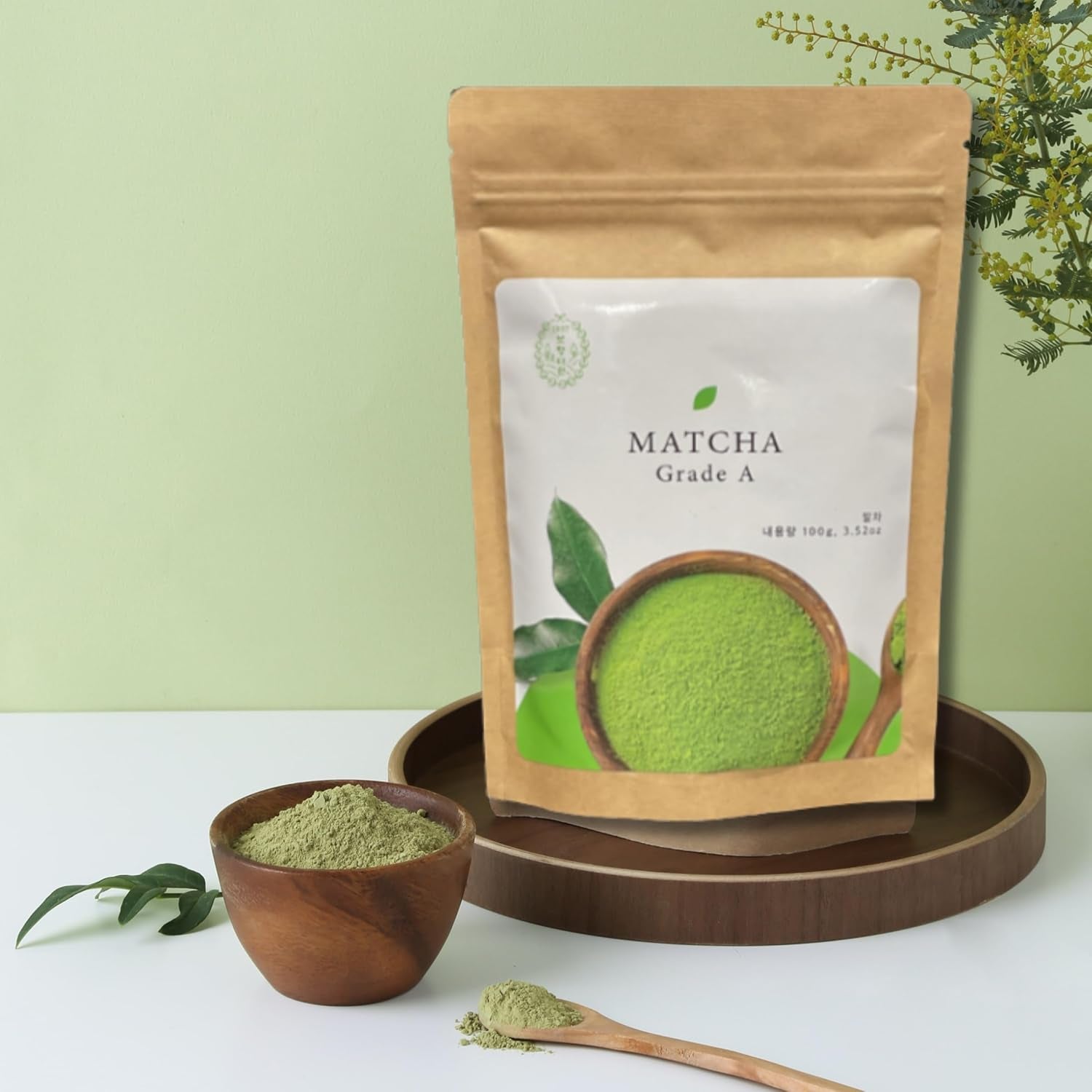 Bohyang Garden Matcha Powder 100g – Premium grøn te fra Sydkorea | Finmalet og traditionsrig | Til lattes, smoothies, bagning og personlig pleje ritualer | Matcha pulver i genlukkelig pose