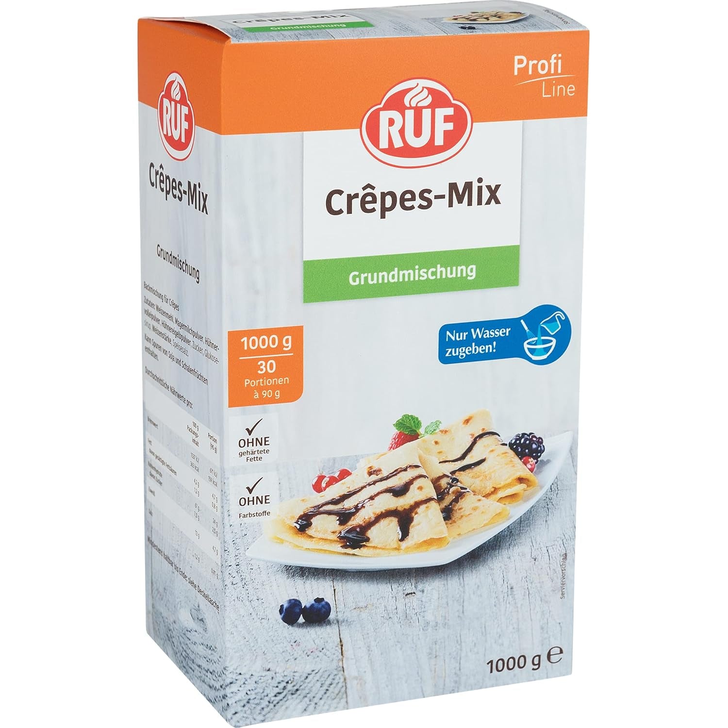RUF Rührkuchen Backmischung, Nur Wasser & Öl Zugeben, Rezeptur Für Blechkuchen, Kastenkuchen, Muffins, Gugelhupf Und Tortenböden, 1X1000G Blanding til bagning og madlavning Naty Shop Crepesteig 1Er Pakke Á 1X1000G