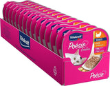 Vitakraft Poésie Création, våd kattefoder, våd kattefoder i sauce, med kalkun i ostesauce, multipak, uden tilsat sukker eller korn (15 x 85g)