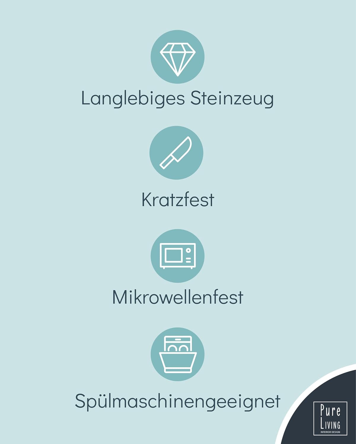 Keramisk servicesæt til 6, Hygge, 24 stk. TESTVINDER Drømmende Skandinavisk Stentøjsskål og tallerkensæt Middagsservice til 6 Pure Living servisesæt i gråblå