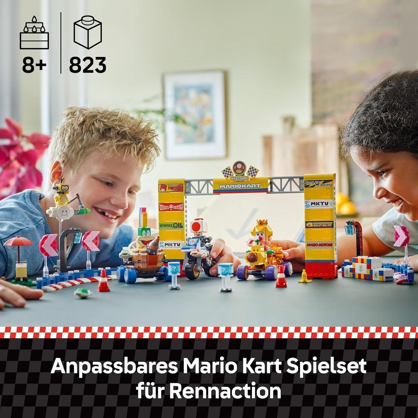 LEGO Super Mario: Mario Kart - Baby Peach & Grand Prix-sæt, Nintendo-figurer - Toad, Lakitu, Baby Peach og Lemmy, Gave til drenge, piger og spillere 8+, Eventyrlegetøj 72036 Byggesæt Beuche den LEGO-Store