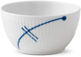Blå-hvid porcelæn mega askebæger, 10 cl, håndmalet, 1017342