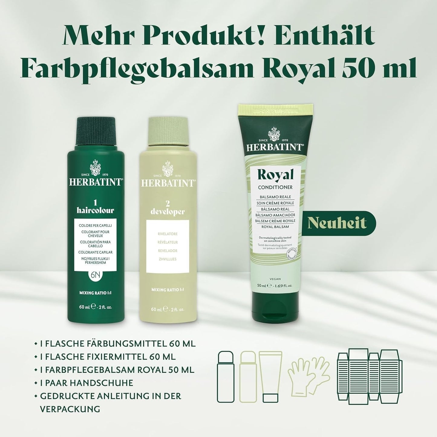 Permanent hårfarvegel 6N mørkeblond - 170 ml I Ammoniakfri, 100% dækning af gråt hår I Testet på følsom hud, med 8 planteekstrakter Hårfarve Naty Shop