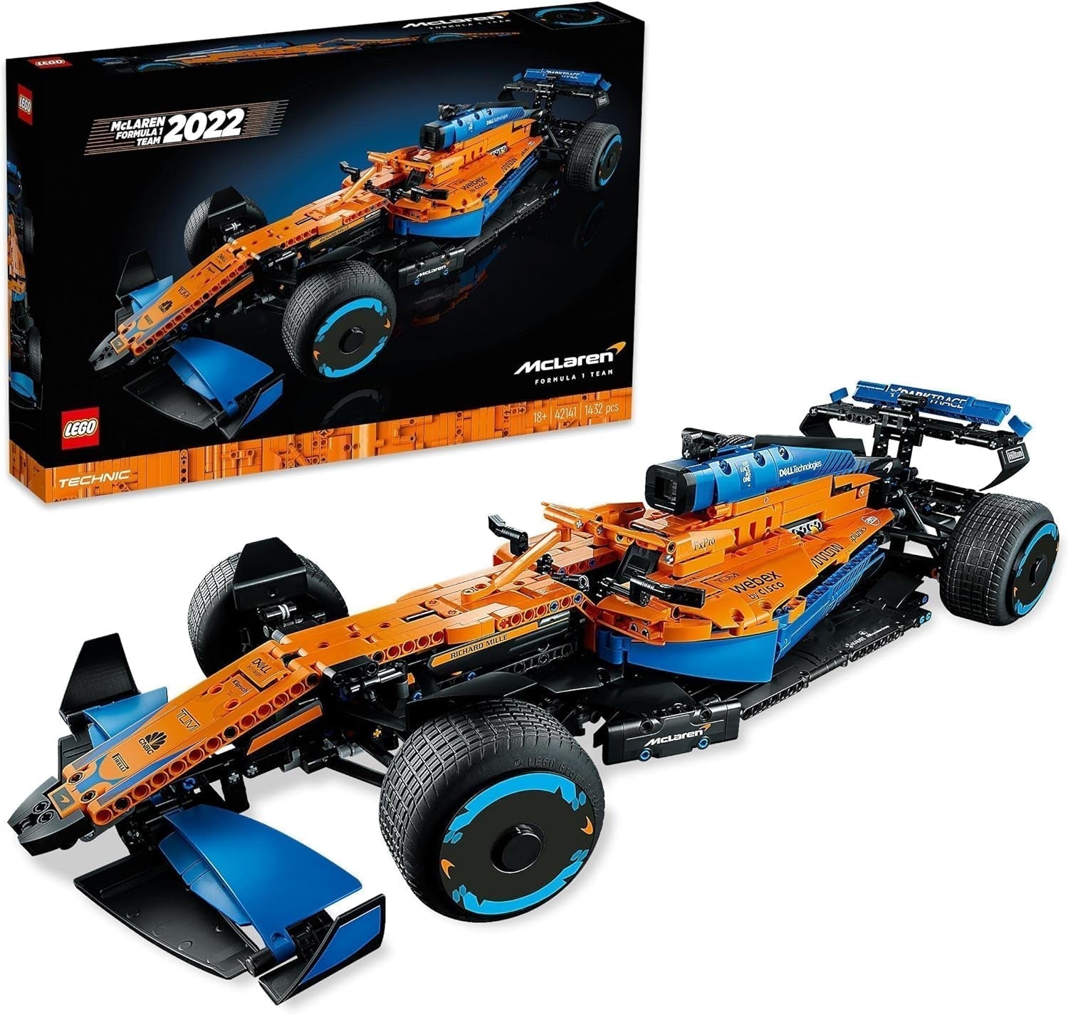 Lego Technic Mclaren Formel 1 racerbil - F1 model til voksne med V6 motor og styretøj - Gave til motorsportsfans og samlere - 42141 Byggesæt Besuche den LEGO-Store Singur
