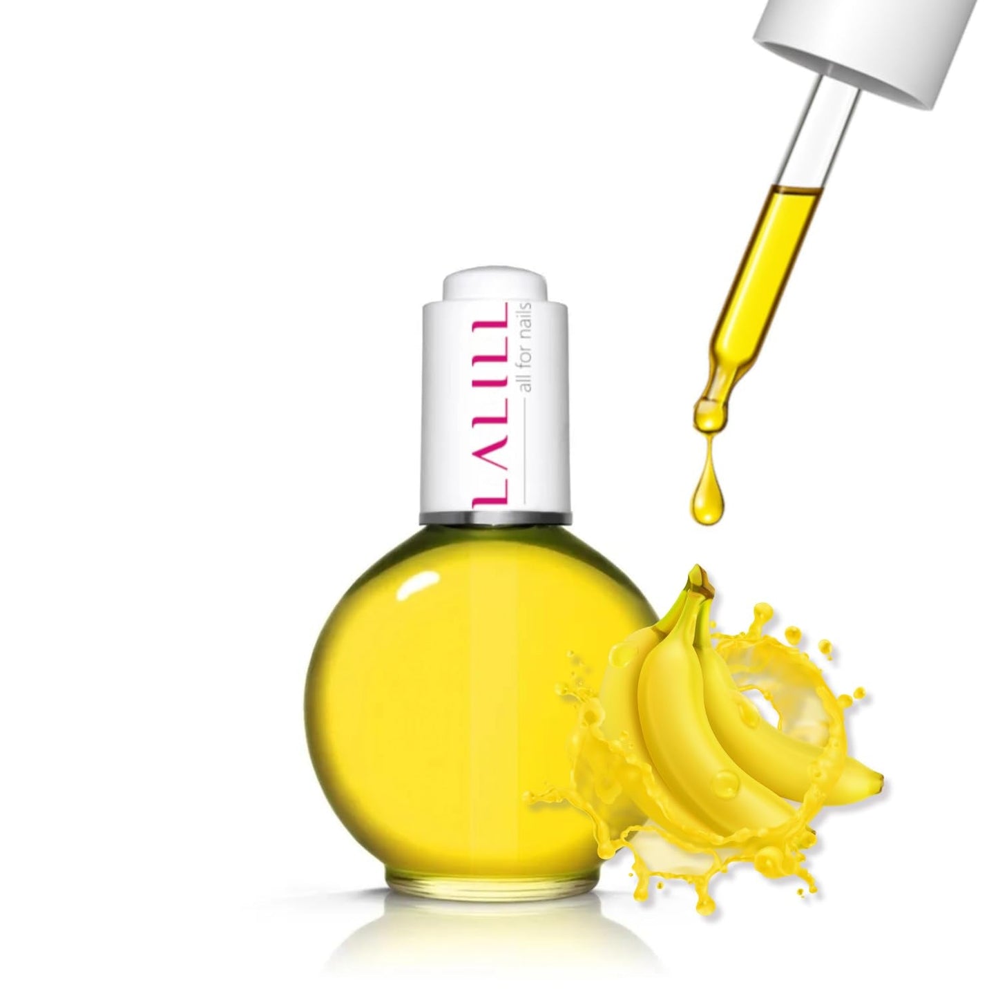 LALILL Nail Cuticle Oil 75Ml - Himbeere Nagelpflegeöl - Nagelöl Pflege Für Nägel Nagelhaut - SPA Maniküre Naildesign Hände - Vegansk - With Pipette