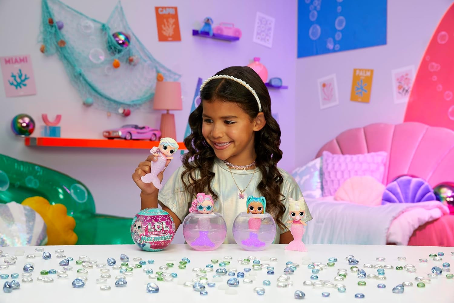LOL overraskelse! Mermaids Tots - Minifashionable dukker med farveskiftende haler - Velegnet til samlere, piger og drenge fra 4 år og opefter