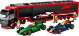 LEGO City F1 Transporter med RB20 & AMR24 F1 racerbiler - Legetøjsbiltransporter til Red Bull & Aston Martin Formel 1 Teams - Inkl. 5 minifigurer - Gave til drenge og piger i alderen 8+ 60445 Byggesæt Besuche den LEGO-Store