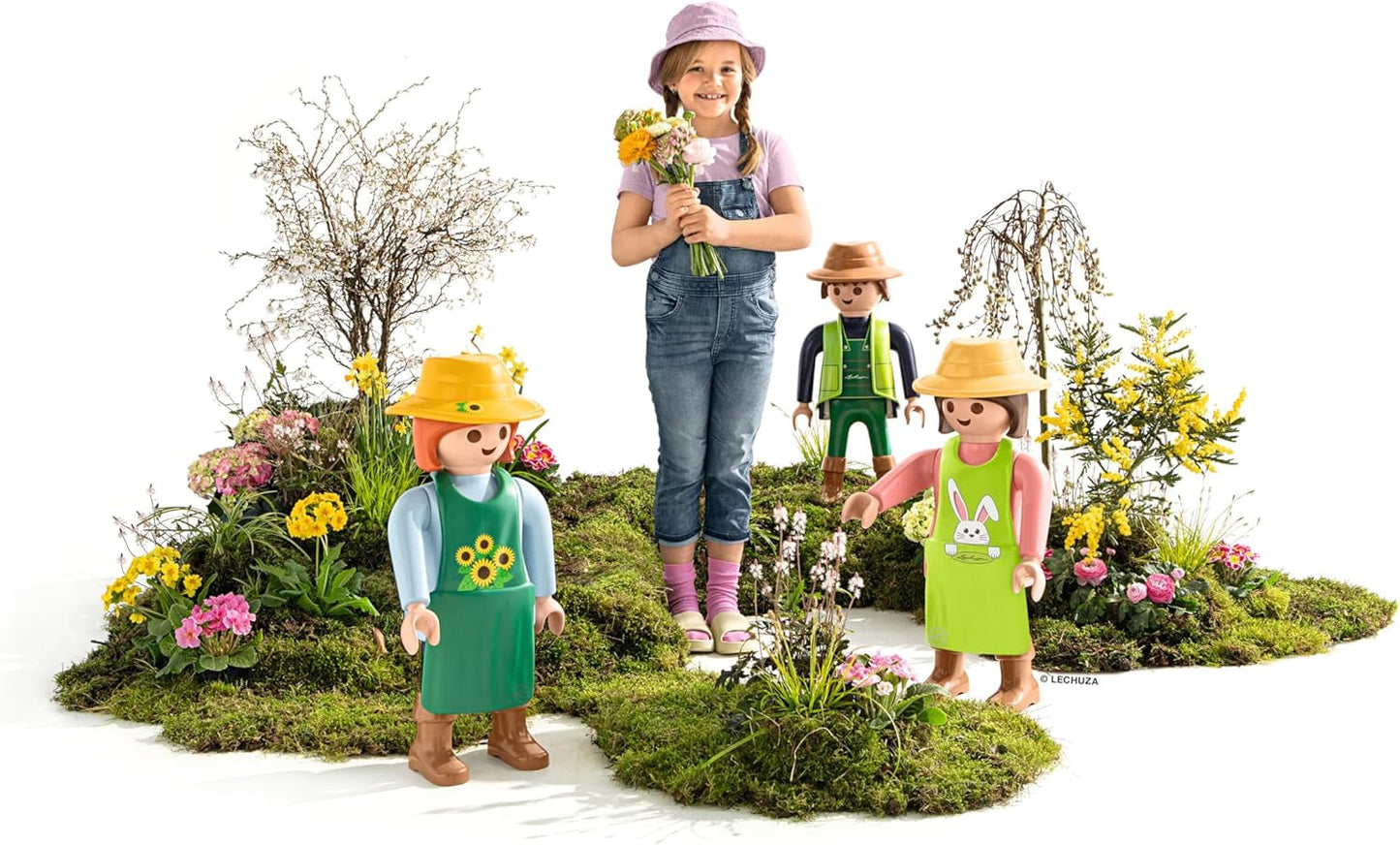 LECHUZA Gardener 2021 - Solsikke (62,5 cm), Grøn/Lyseblå