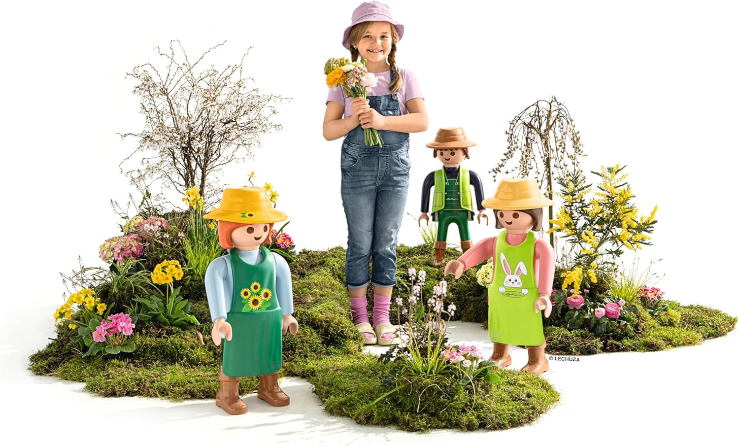 LECHUZA Gardener 2021 - Solsikke (62,5 cm), Grøn/Lyseblå