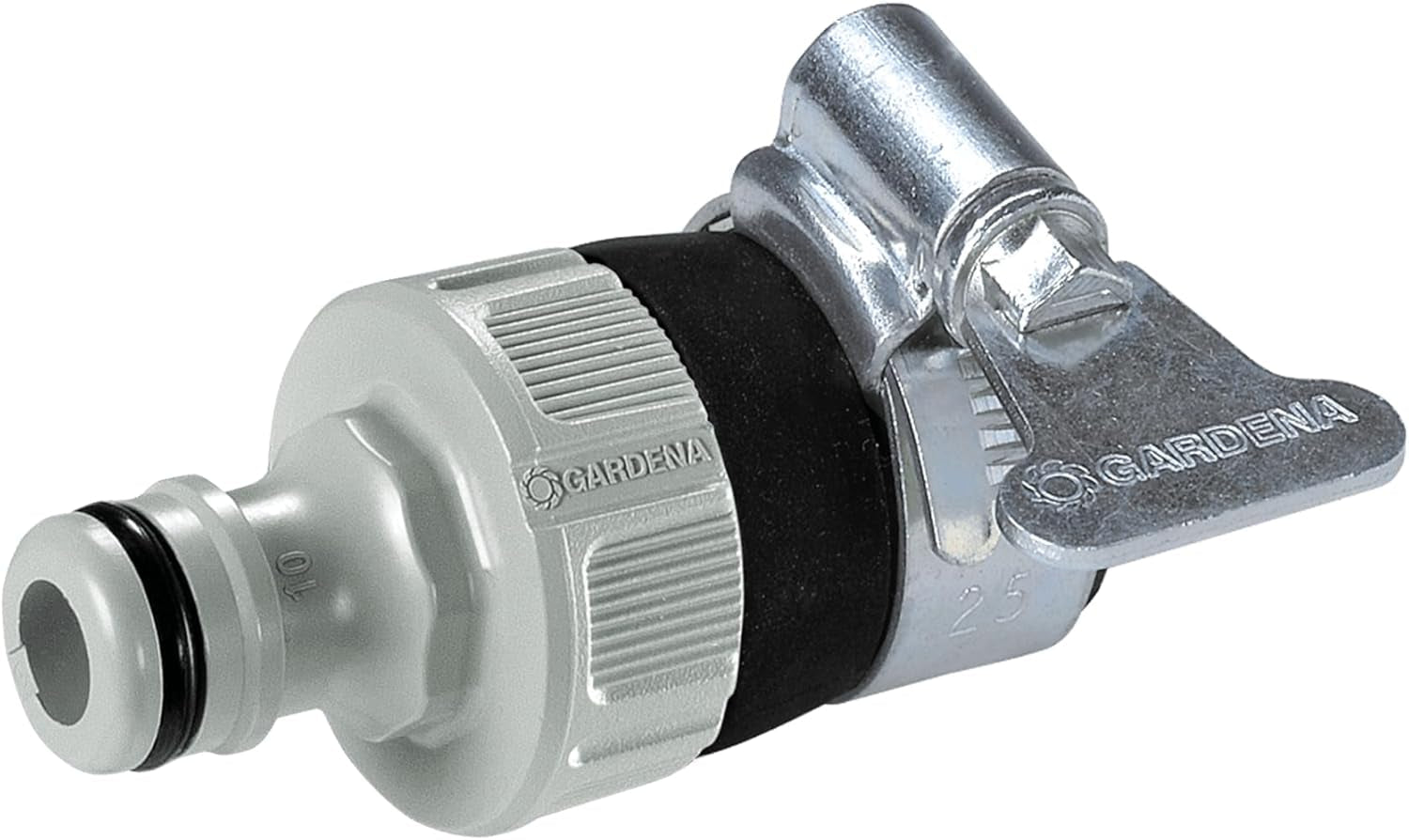 Gardena Water Thief: Universal vandhaneadapter til tilslutning af din Gardena-haveslange til en 14-17 mm O.D. gevindløs vandhane, korrosionsbestandig (2908-20)