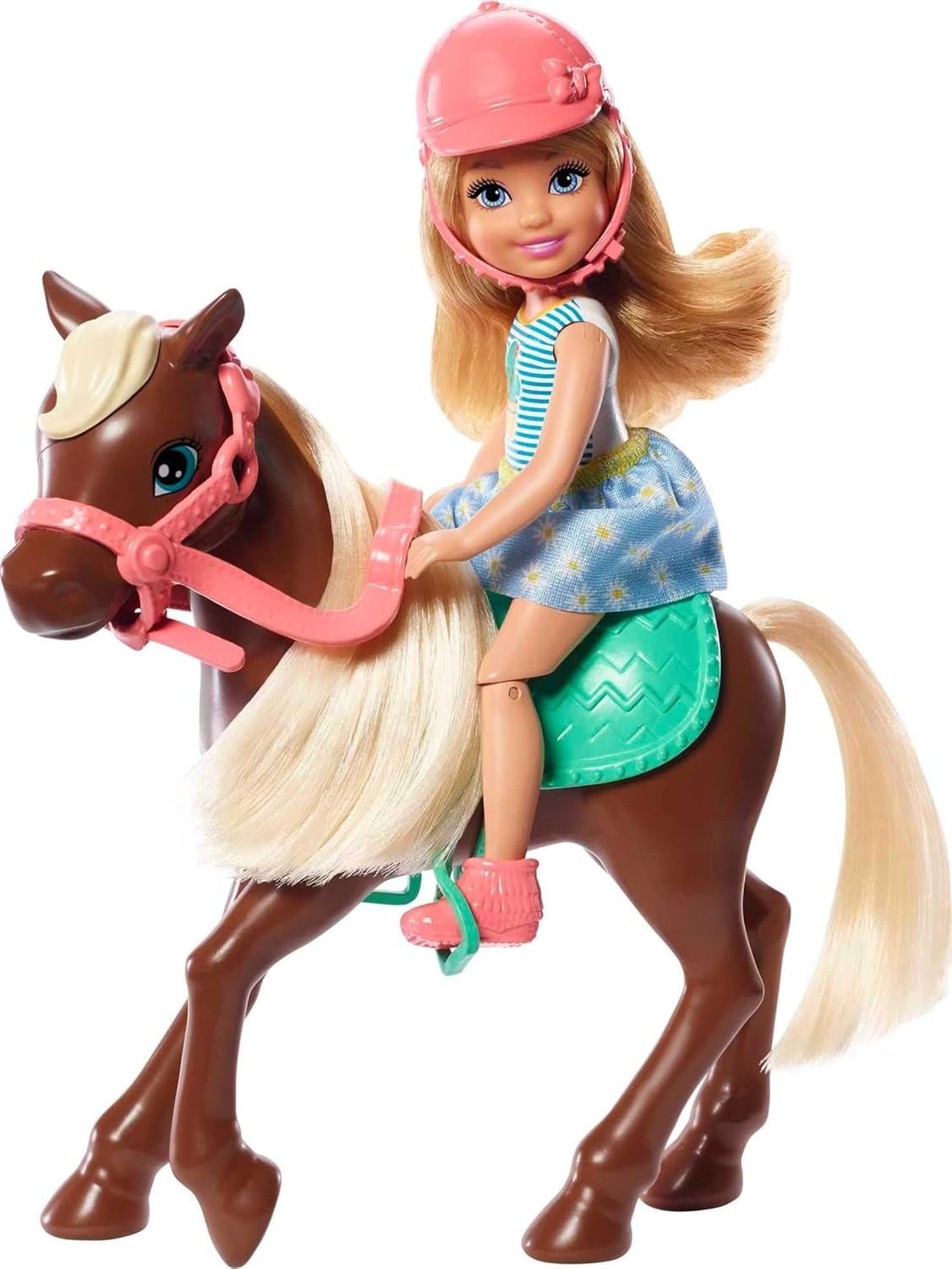 Barbie GHV78 - Club Chelsea legesæt med dukke og hest, ca. 15 cm blond med tøj og tilbehør legetøjsgave til 3-7 årige børn