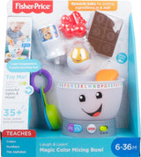 Fisher-Price Laugh & Learn Baby Learning Toy, Magic Color Mixing Bowl med musik og lys i 6 måneder+, GJW20 Baby Toys Naty Shop