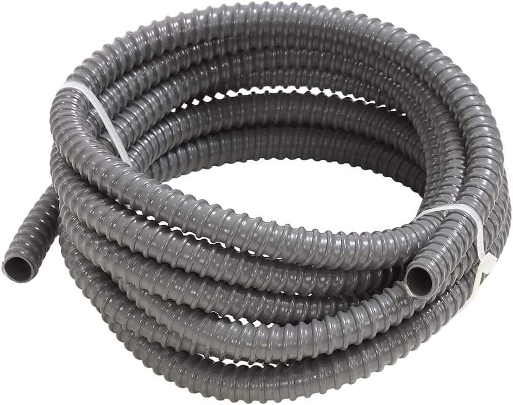 Dehner spiralslange til brønde eller damme, Ø 18,5 mm, længde ca. 4 m, plastik, grå