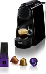 Espressomaskine med Nespresso De'Longhi Essenza Mini kapsler, sort | Pumpetryk 19 bar | Vandtank 0,6 l | Til espresso og lungo | Lille espressomaskine – Store kaffeøjeblikke | EN85.B