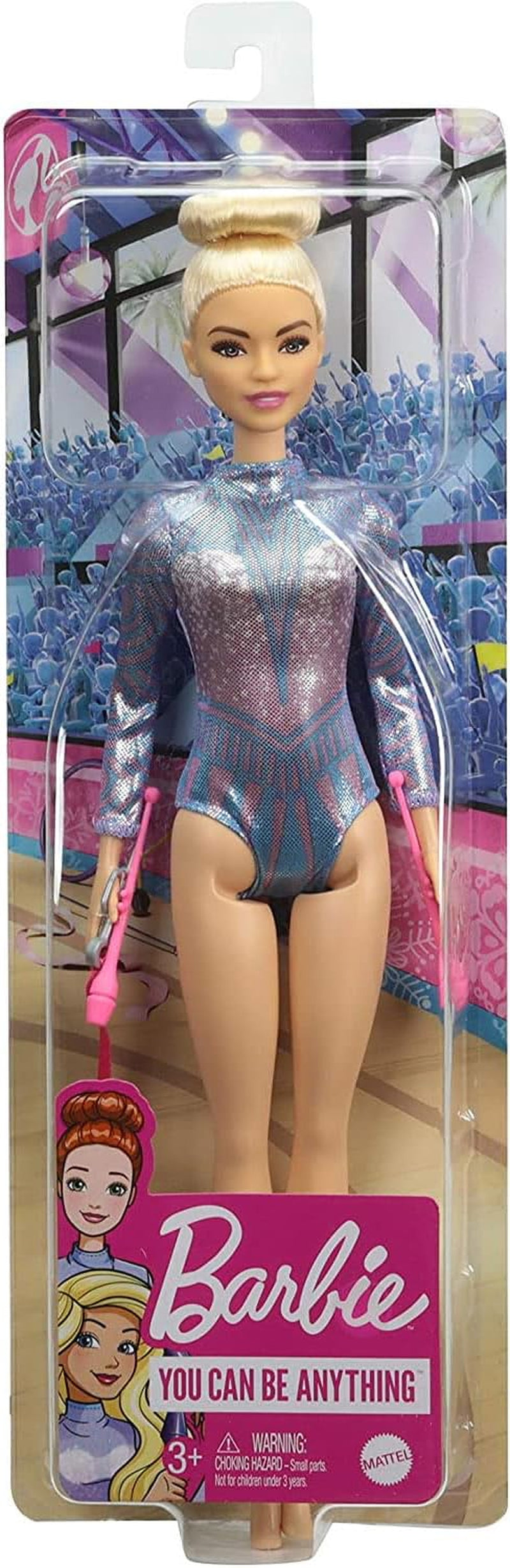 Barbie You Can Be Anything Series Blondt hår Rytmisk Gymnastik Tilbehør Dukke Inkluderet Gavelegetøj til børn Alder 3+ GTN65