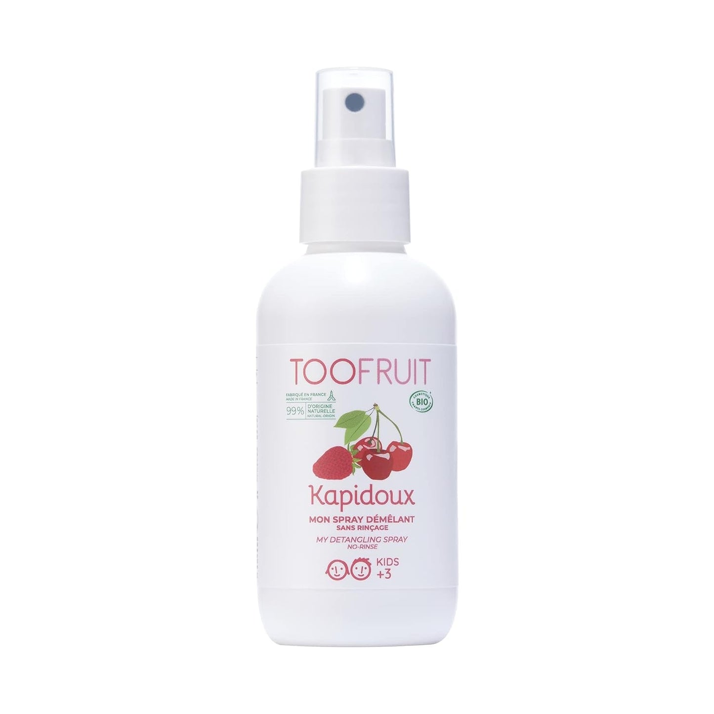 Toofruit Kapidoux Light Strawberry Detangling Spray 125ml Hair Detangling Produkter Naty Shop Standardtitel